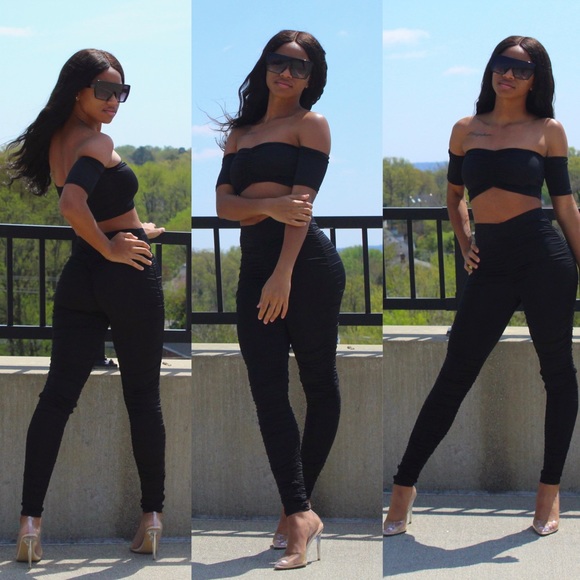 Ruched 2-Piece Pants Set - Picture 3 of 4